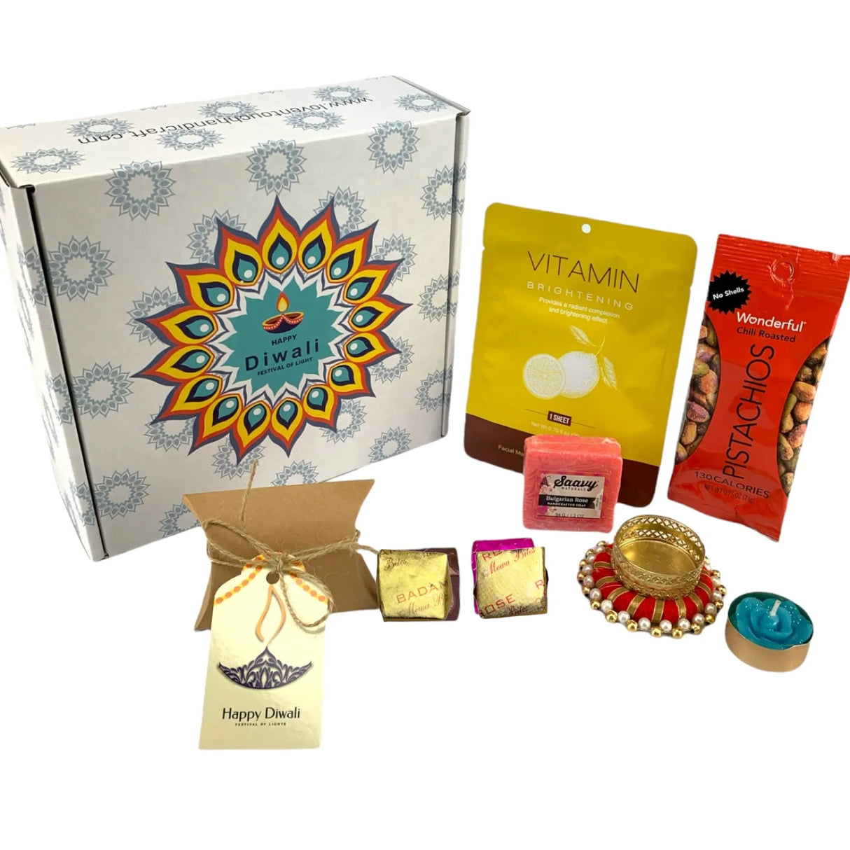 Personalized Diwali Gift Hamper for Women Indian Diwali Festival Unique Gift Basket for Her Wife Mom Sister Christmas Thanksgiving Deepawali Gift Box Corporate Hampers - Return Gifts Items - LoveNspire