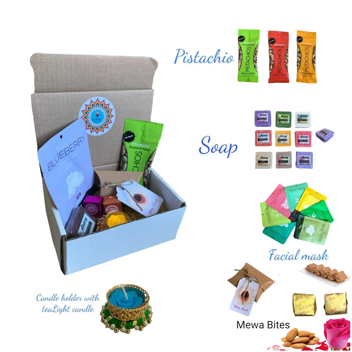 Personalized Diwali Gift Hamper for Women Indian Diwali Festival Unique Gift Basket for Her Wife Mom Sister Christmas Thanksgiving Deepawali Gift Box Corporate Hampers - Return Gifts Items - LoveNspire