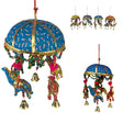 Elephant Umbrella Door Hanging Rajasthani Wall Window Feng Shui Hanging Handicraft Traditional Ethnic Latkan Toran with Tokri for Home Office Decor Decorative Ornament Party Decor - LoveNspire