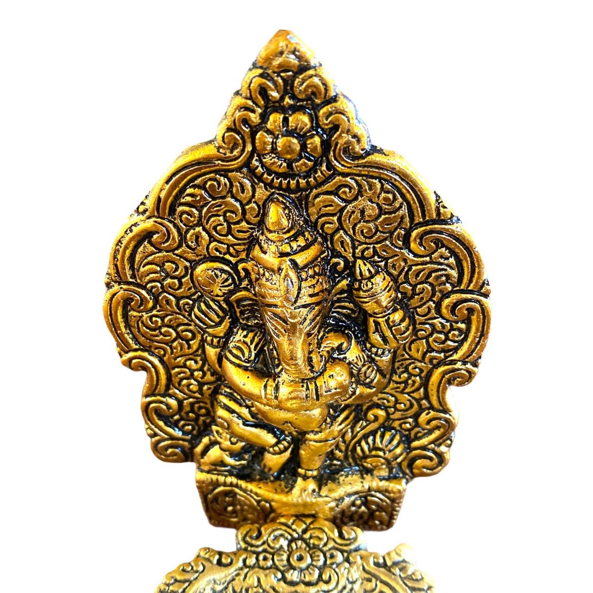 Ganesha Brass Finish Diya for Puja God Ganesh Idol Oil Lamp Deepam Akhand Jyot Kuber Deepak Diwali Home Decorations Mandir Temple Decor Vilakku Deepawali Housewarming Wedding Return Gifts - LoveNspire