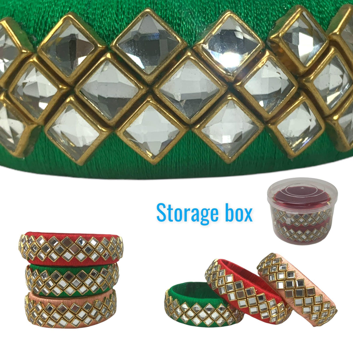 Indian Silk Thread Bangles for Women Traditional Kundan Bracelet Return Gifts Hippie Jewelry Bollywood Bracelet Gift for Her - Indian Bridal Set Thread Bangle - LoveNspire