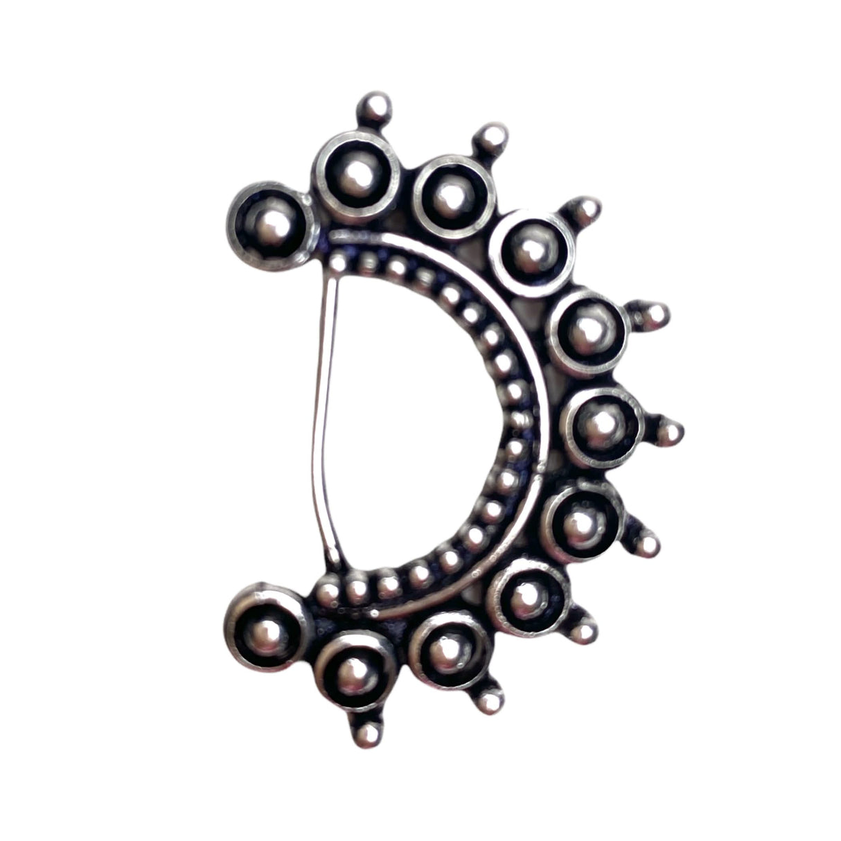 Indian Marathi Nath for Women Marathi Style Oxidized Nose Ring Indian Jewelry Clip-On Marathi Bridal Nathani Bollywood Style Faux Pearl Non-Piercing Jewelry for Women Birthday Gift For Her - LoveNspire