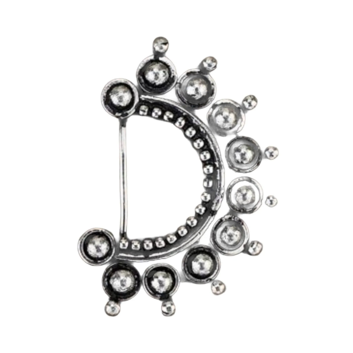 Indian Marathi Nath for Women Marathi Style Oxidized Nose Ring Indian Jewelry Clip-On Marathi Bridal Nathani Bollywood Style Faux Pearl Non-Piercing Jewelry for Women Birthday Gift For Her - LoveNspire