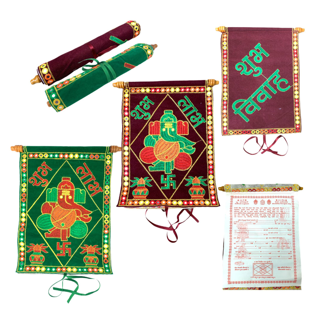 Lagan Patrika Gujarati for Wedding, Decorative Invitation Card, Ganesha Invitation Card, Lagna Patrika, Hindu Wedding - LoveNspire