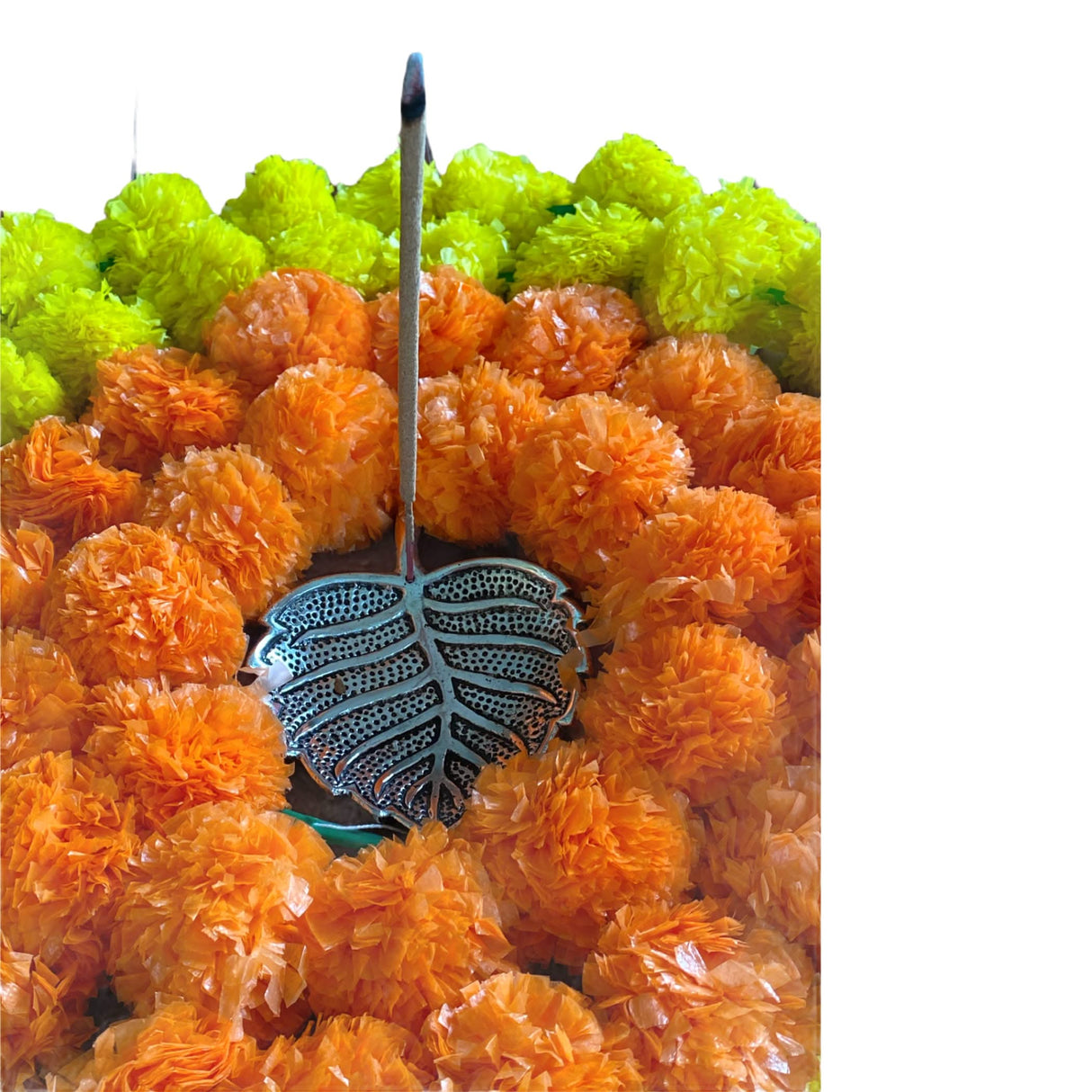 Leaf Shape Incense Stick and Cone Holder Unique Design Incense Burner Agarbatti Ash Catcher Goodluck Gift Mess Free Pooja Item for House Temple Living Room Decor - LoveNspire