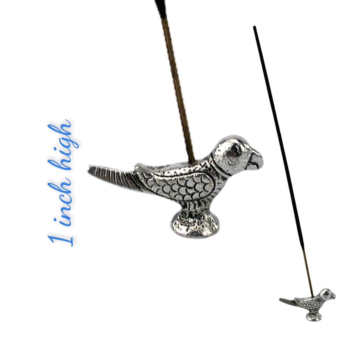 Minimalist German Silver Incense Stick Holder Agarbatti and Dhoop Ash Catcher Mess Free Incense Burner Tray for Temple Living Room Decoration Housewarming Gift - LoveNspire