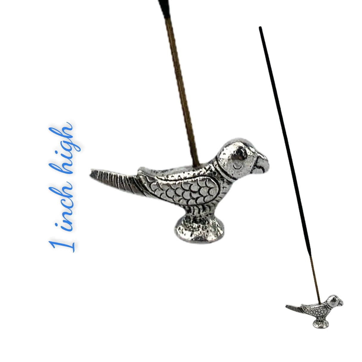 Minimalist German Silver Incense Stick Holder Agarbatti and Dhoop Ash Catcher Mess Free Incense Burner Tray for Temple Living Room Decoration Housewarming Gift - LoveNspire