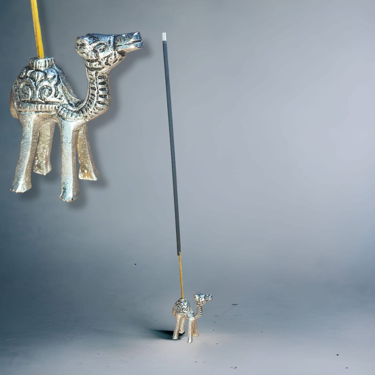 Minimalist German Silver Incense Stick Holder Agarbatti and Dhoop Ash Catcher Mess Free Incense Burner Tray for Temple Living Room Decoration Housewarming Gift - LoveNspire