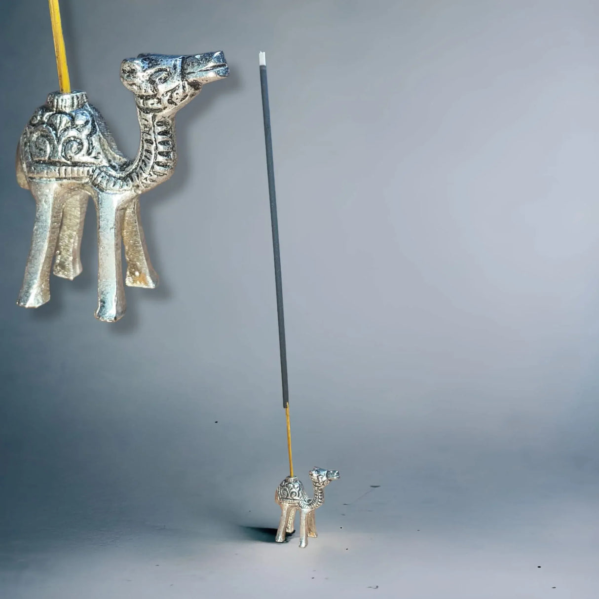 Minimalist German Silver Incense Stick Holder Agarbatti and Dhoop Ash Catcher Mess Free Incense Burner Tray for Temple Living Room Decoration Housewarming Gift - LoveNspire