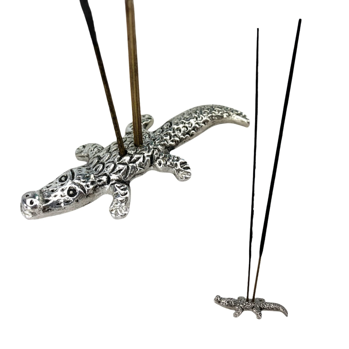 Minimalist German Silver Incense Stick Holder Agarbatti and Dhoop Ash Catcher Mess Free Incense Burner Tray for Temple Living Room Decoration Housewarming Gift - LoveNspire