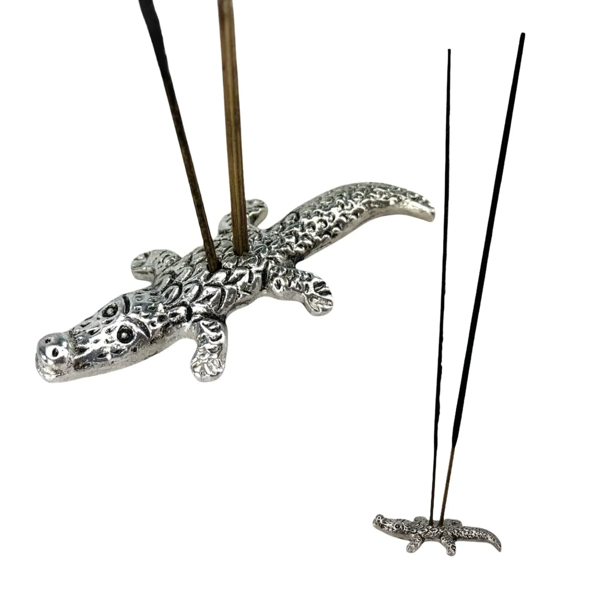 Minimalist German Silver Incense Stick Holder Agarbatti and Dhoop Ash Catcher Mess Free Incense Burner Tray for Temple Living Room Decoration Housewarming Gift - LoveNspire