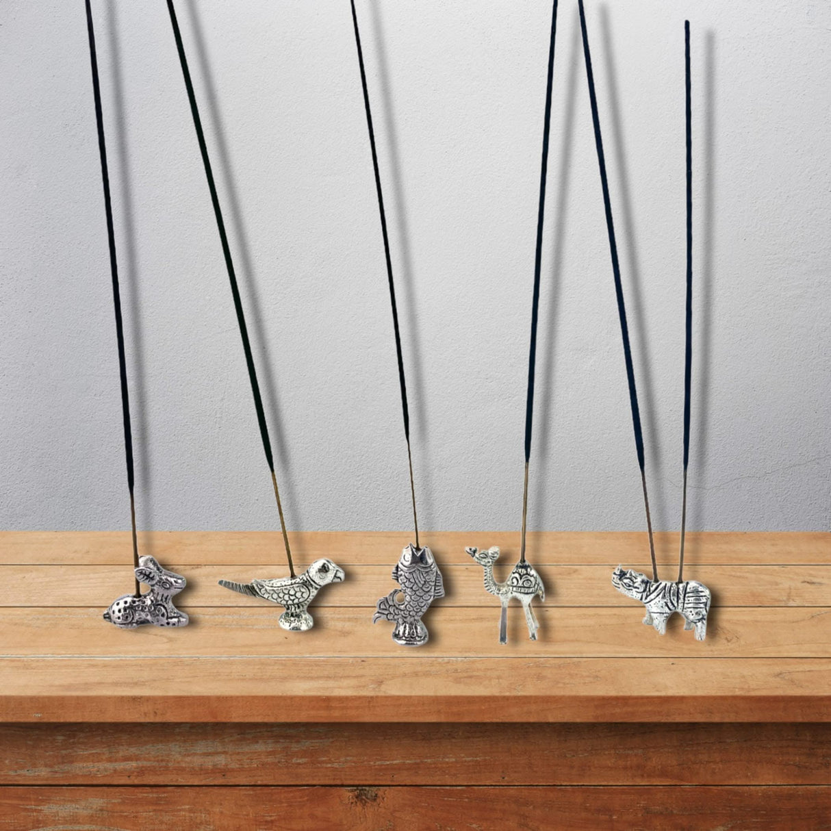 Minimalist German Silver Incense Stick Holder Agarbatti and Dhoop Ash Catcher Mess Free Incense Burner Tray for Temple Living Room Decoration Housewarming Gift - LoveNspire