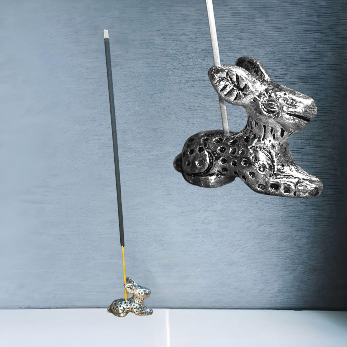 Minimalist German Silver Incense Stick Holder Agarbatti and Dhoop Ash Catcher Mess Free Incense Burner Tray for Temple Living Room Decoration Housewarming Gift - LoveNspire