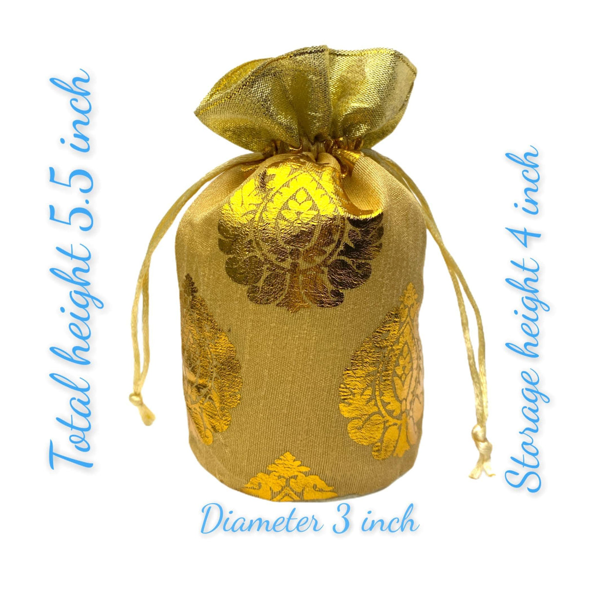 Pack of 20 Fabric Potli Bags Indian Traditional Silk Potli Ethnic Hand Bags for Women - Gift Pouch for Nikah Mehendi Hindu Punjabi Wedding Housewarming Return Gift - LoveNspire