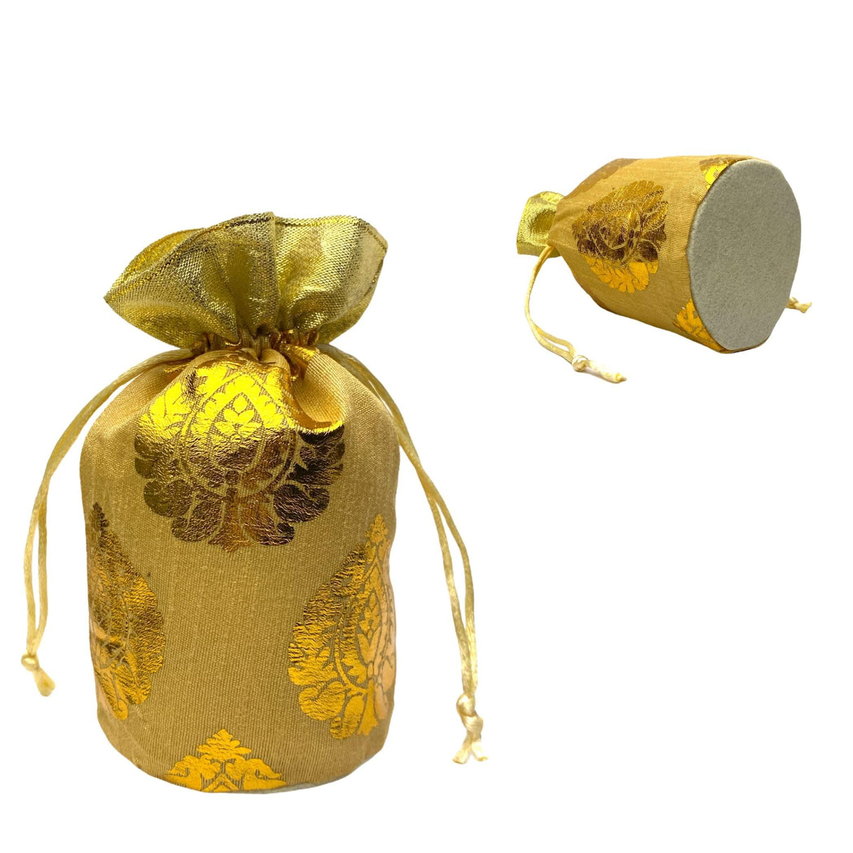 Pack of 20 Fabric Potli Bags Indian Traditional Silk Potli Ethnic Hand Bags for Women - Gift Pouch for Nikah Mehendi Hindu Punjabi Wedding Housewarming Return Gift - LoveNspire