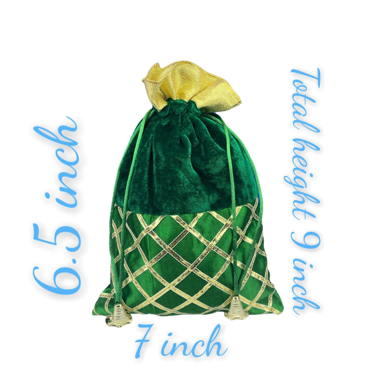 5 Potli Bags, Gifting Bags, Women Velvet Hand Bags, Wedding Return Gifts for Pooja Housewarming Favor - LoveNspire