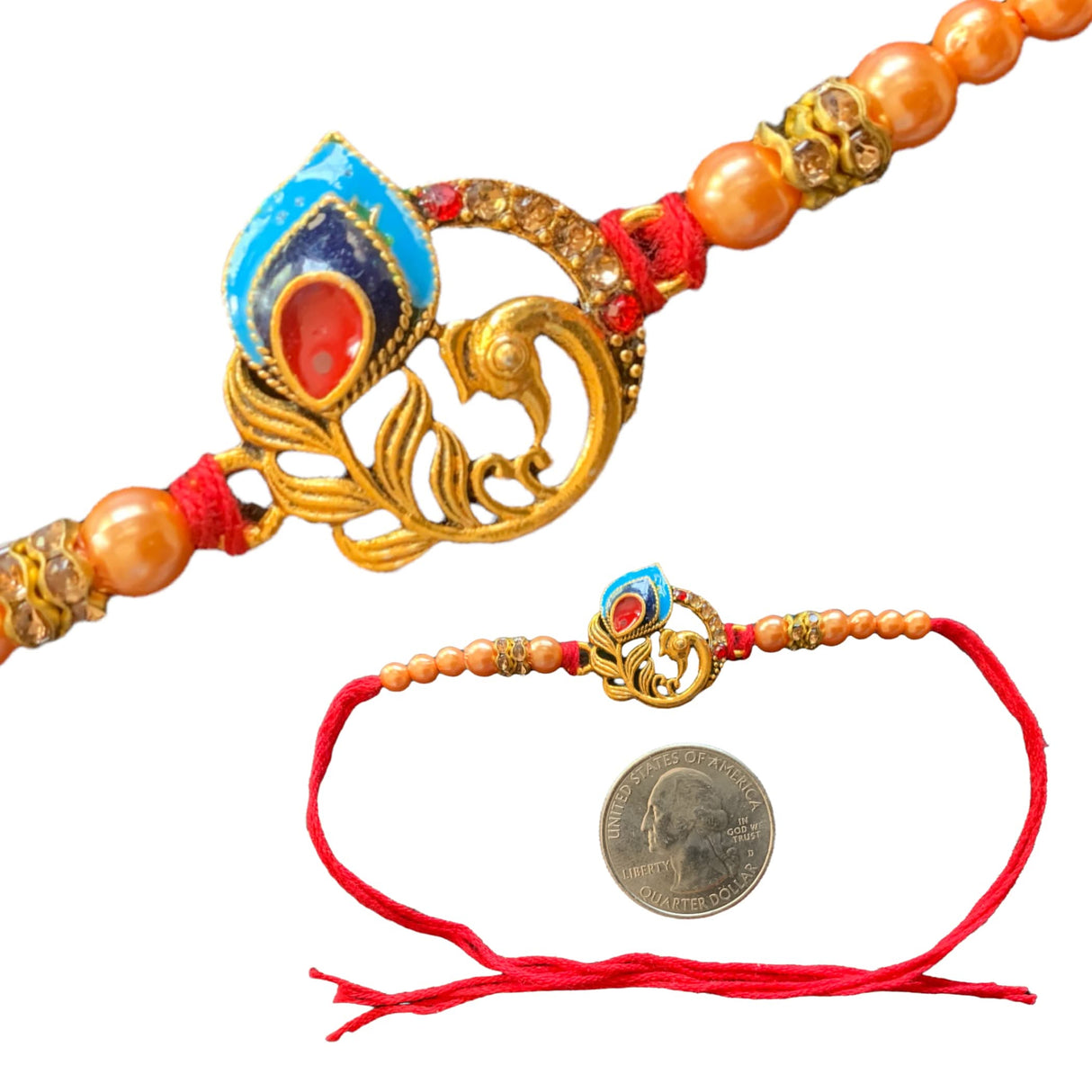 2CT Rakhi Set for Brother Bhabhi Beautiful Thread Bracelet Gift Hamper for Raksha Bandhan Celebration Rakashabandhan Gifts Sister In Law Bracelets - LoveNspire