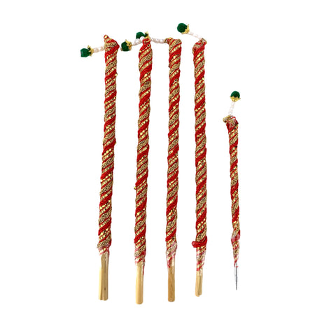 Pithi Saliya, Pithi Saliya, Pithi Haldi Sticks for Gujarati Wedding, Indian Hindu Wedding, Haldi Ceremony, Gujrati Wedding Shadi - LoveNspire