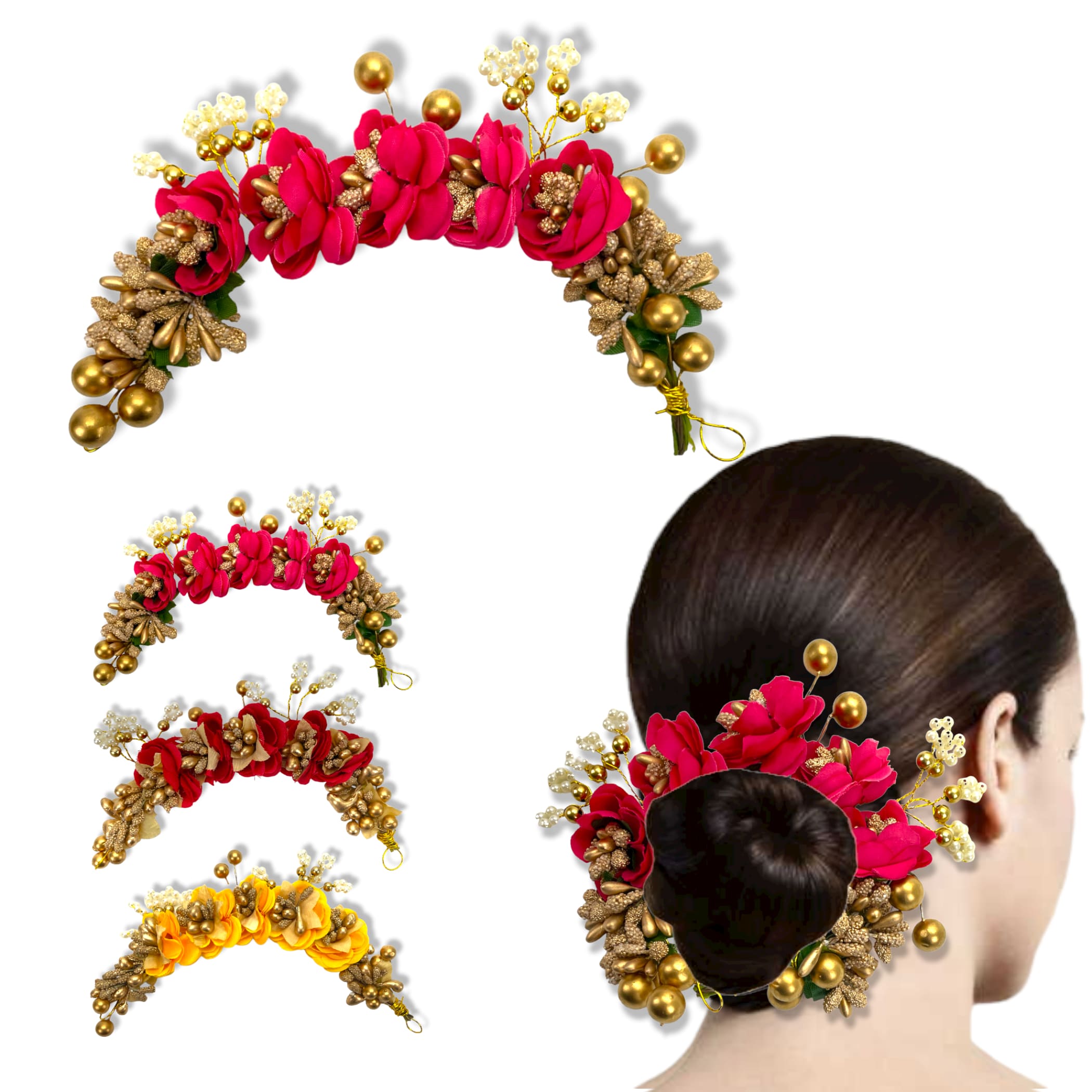 Buy rose gajra hair veni flower jewelry jewellery