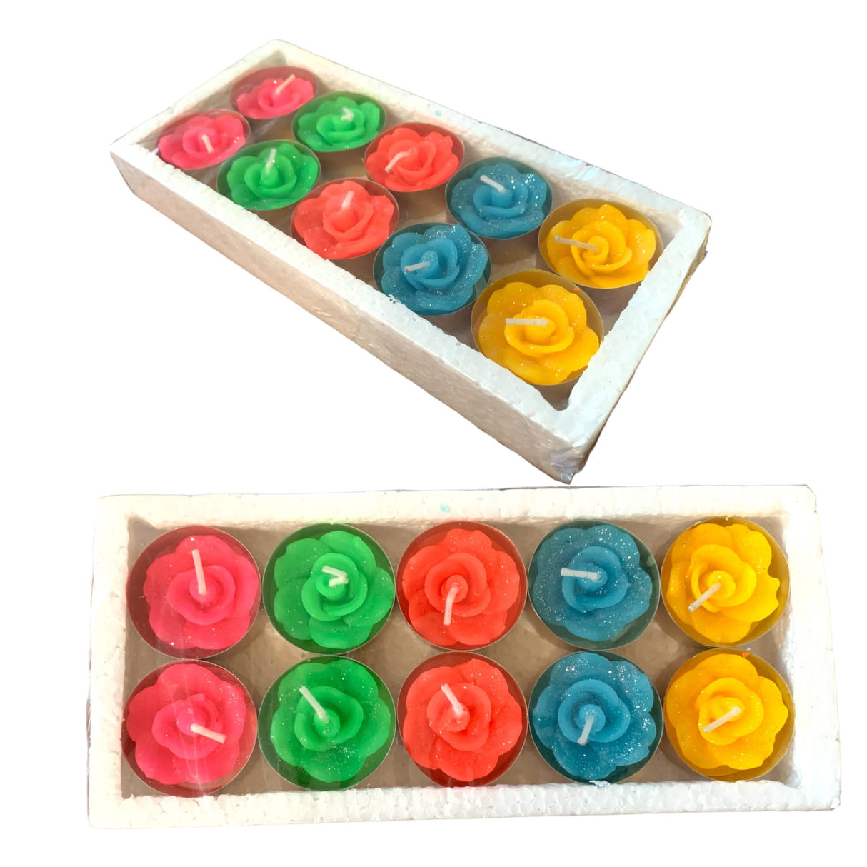 Rose Tealight Candles Handmade Rose Shaped Bulk Candle - 3 Hour Extended Burn Time - Tealight Candles for Birthday Wedding Return Gift Valentine's Day Christmas Home Decor - LoveNspire