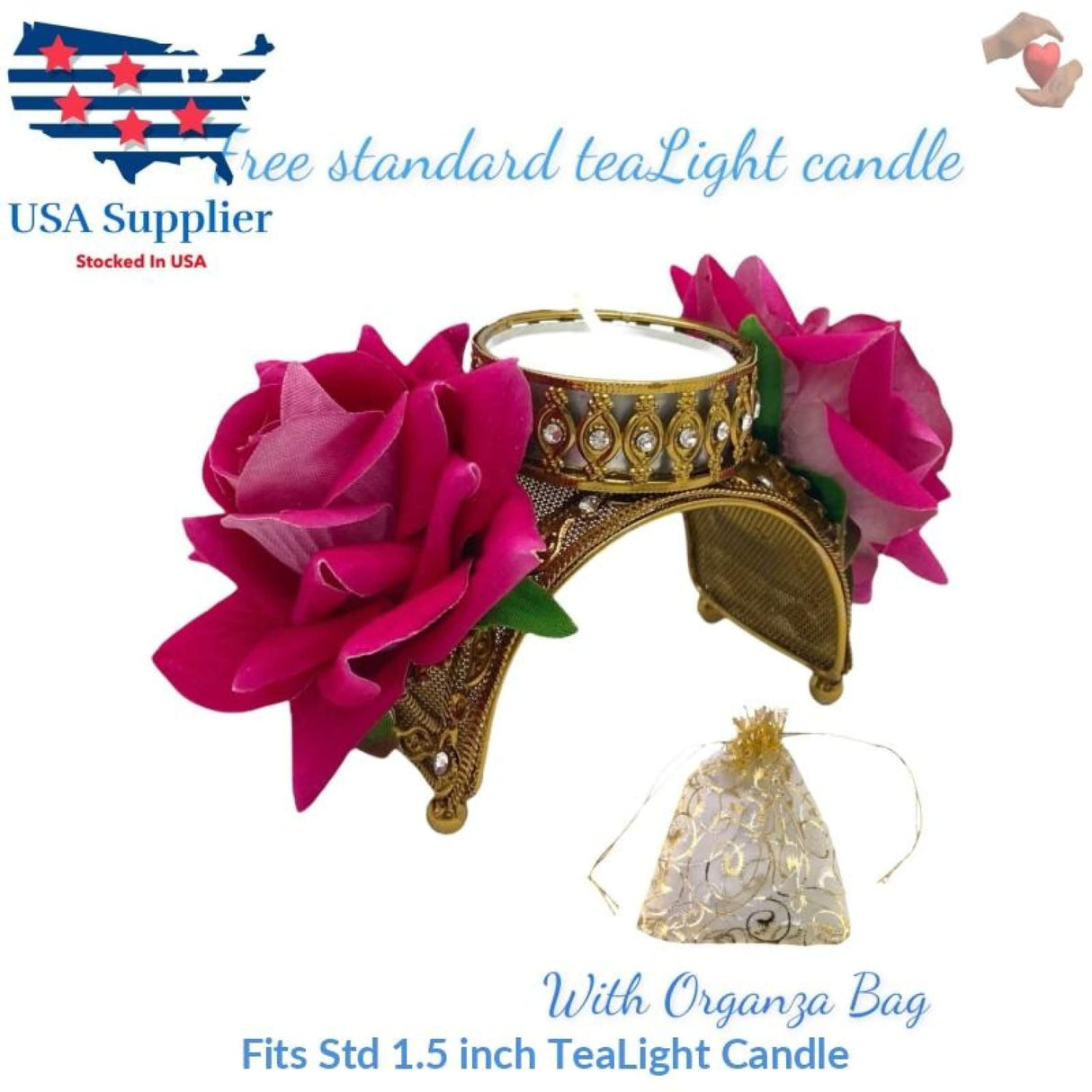Tealight Candle Holder Festival of Light Decorative T-light Holder for Diwali Christmas Hanukkah Thanksgiving Gift Rose Candle Holder for Centerpiece Dining Table Home Decor - Return Gift - LoveNspire