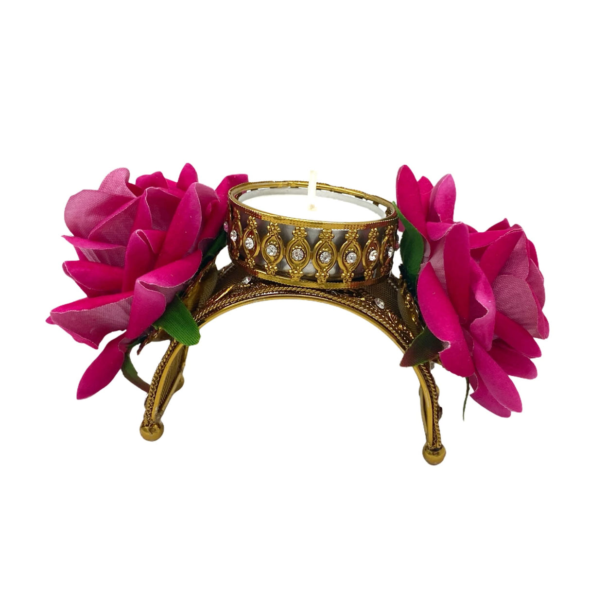 Tealight Candle Holder Festival of Light Decorative T-light Holder for Diwali Christmas Hanukkah Thanksgiving Gift Rose Candle Holder for Centerpiece Dining Table Home Decor - Return Gift - LoveNspire