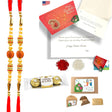 Rakhi for Brother Rudraksh Rakhi Raksha Bandhan Gifts Traditional Ferro-Roher/Ghirdalli/Kitket Rakhi Gift Hamper Bracelet for Brother Sister Bhabhi - Perfect for Celebration - LoveNspire