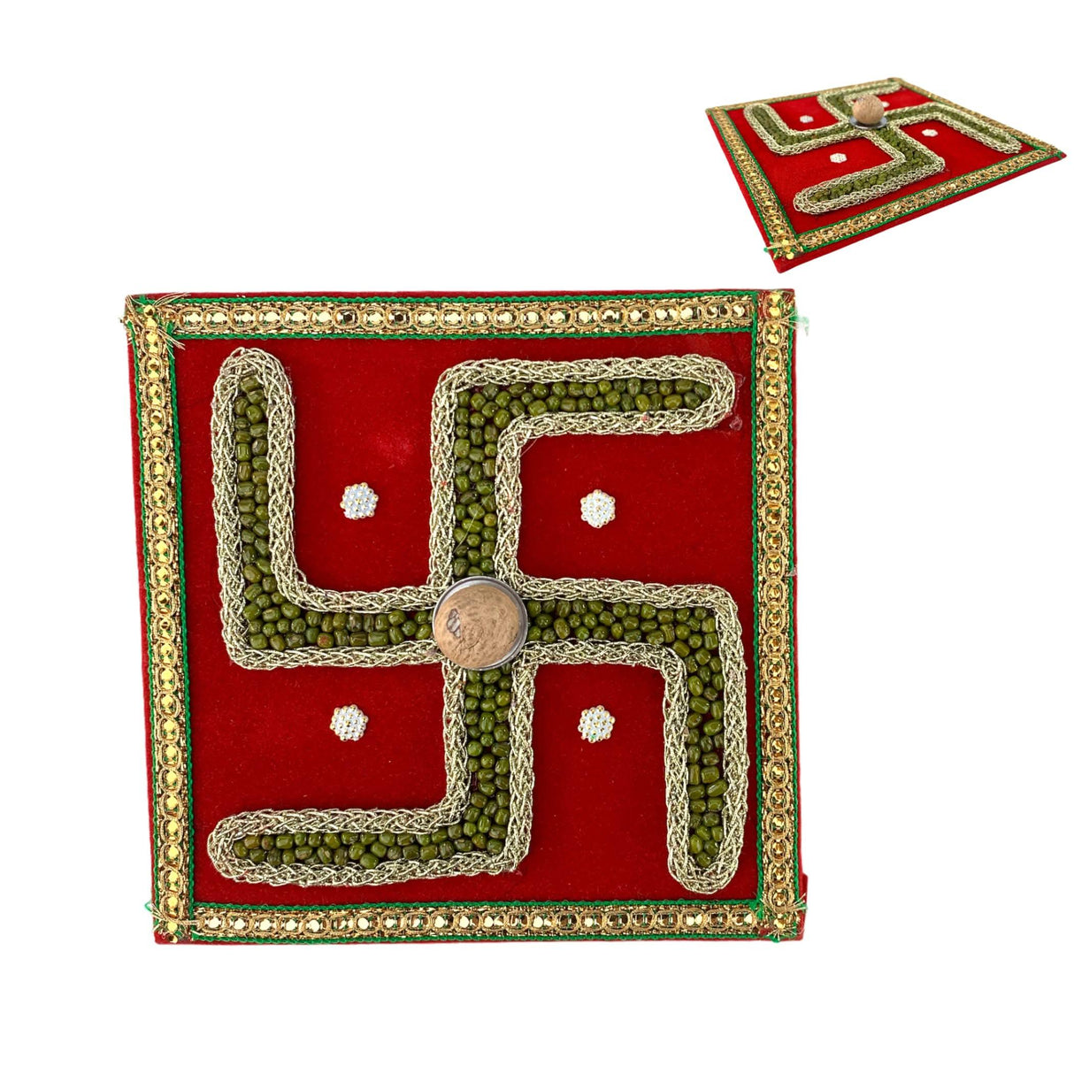 Sathiya, Satiya for Pooja, Sathiya, Handmade Sathiya, Gift Swastik, Hindu Wedding, Gujrati Wedding, Moong Sathiya - LoveNspire