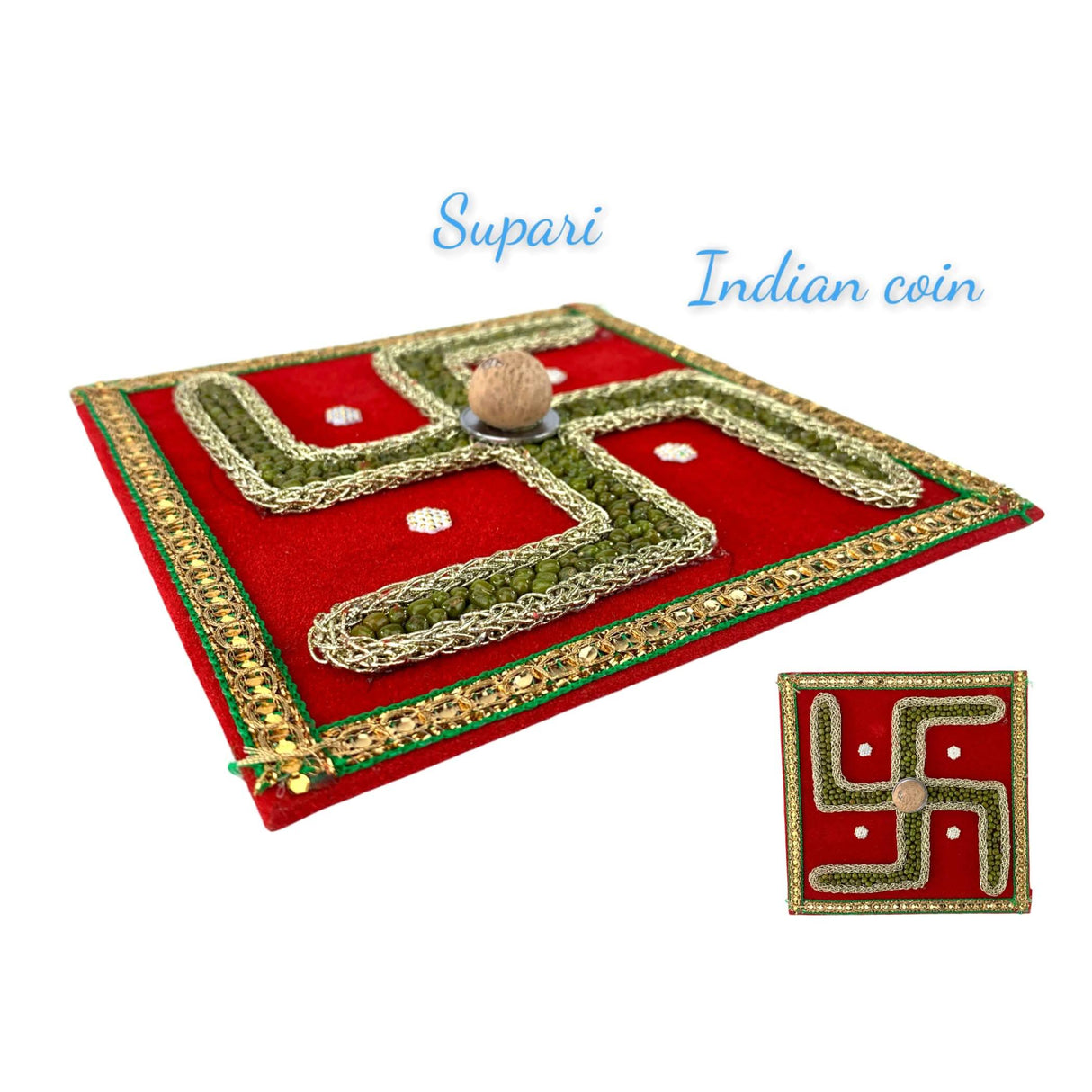 Sathiya, Satiya for Pooja, Sathiya, Handmade Sathiya, Gift Swastik, Hindu Wedding, Gujrati Wedding, Moong Sathiya - LoveNspire
