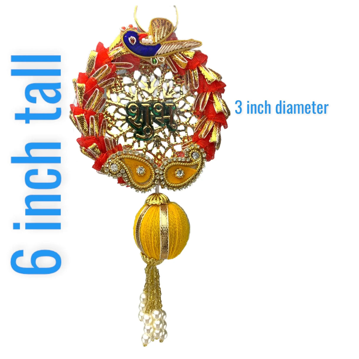 Shubh Labh Diwali Meenakari Rangoli Hangings, Traditional Indian Hindu Gift & Decor Item for Home Office Floor / Wall Hanging Decoration - LoveNspire