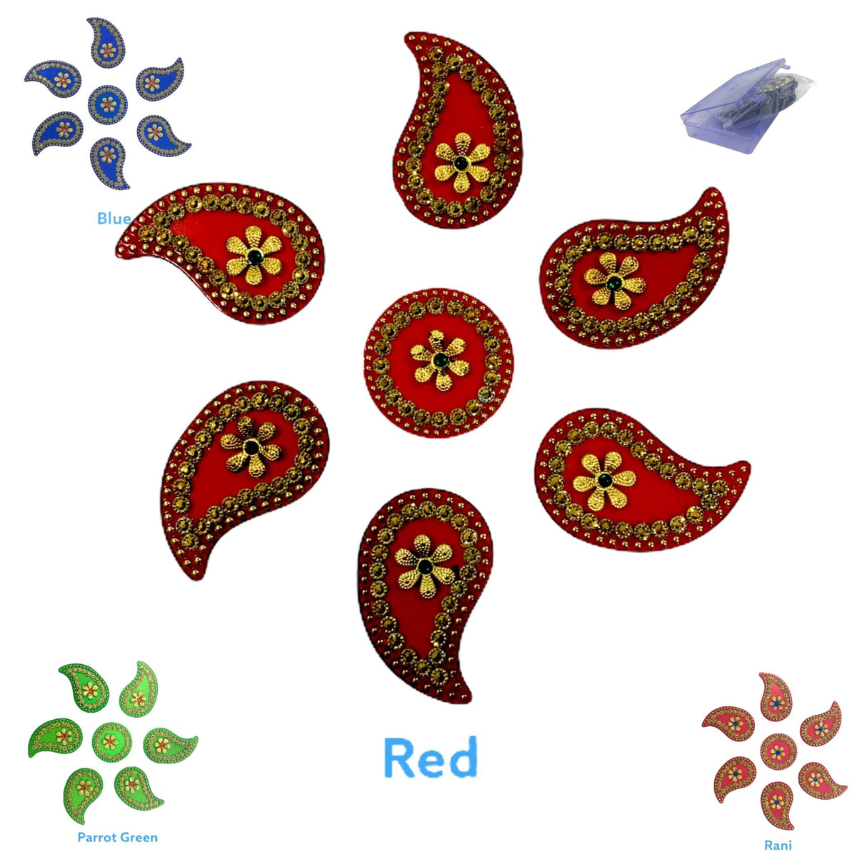 Diya Floor Rangoli Indian Traditional Handmade Reusable Acrylic Diya Rangoli Diwali Navratri Home Temple Decor Deepawali Wedding Housewarming Gift Floor Table Decoration (6.5 Inches) - LoveNspire