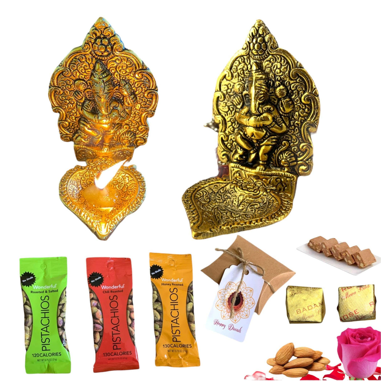 Ultimate Diwali Gifts Hamper Indian Festival Diwali Gift Boxes Hamper Basket Sweets Dry Fruits for Employees Home Office Friends Family & Relatives Corpoate Return Gift Items - LoveNspire