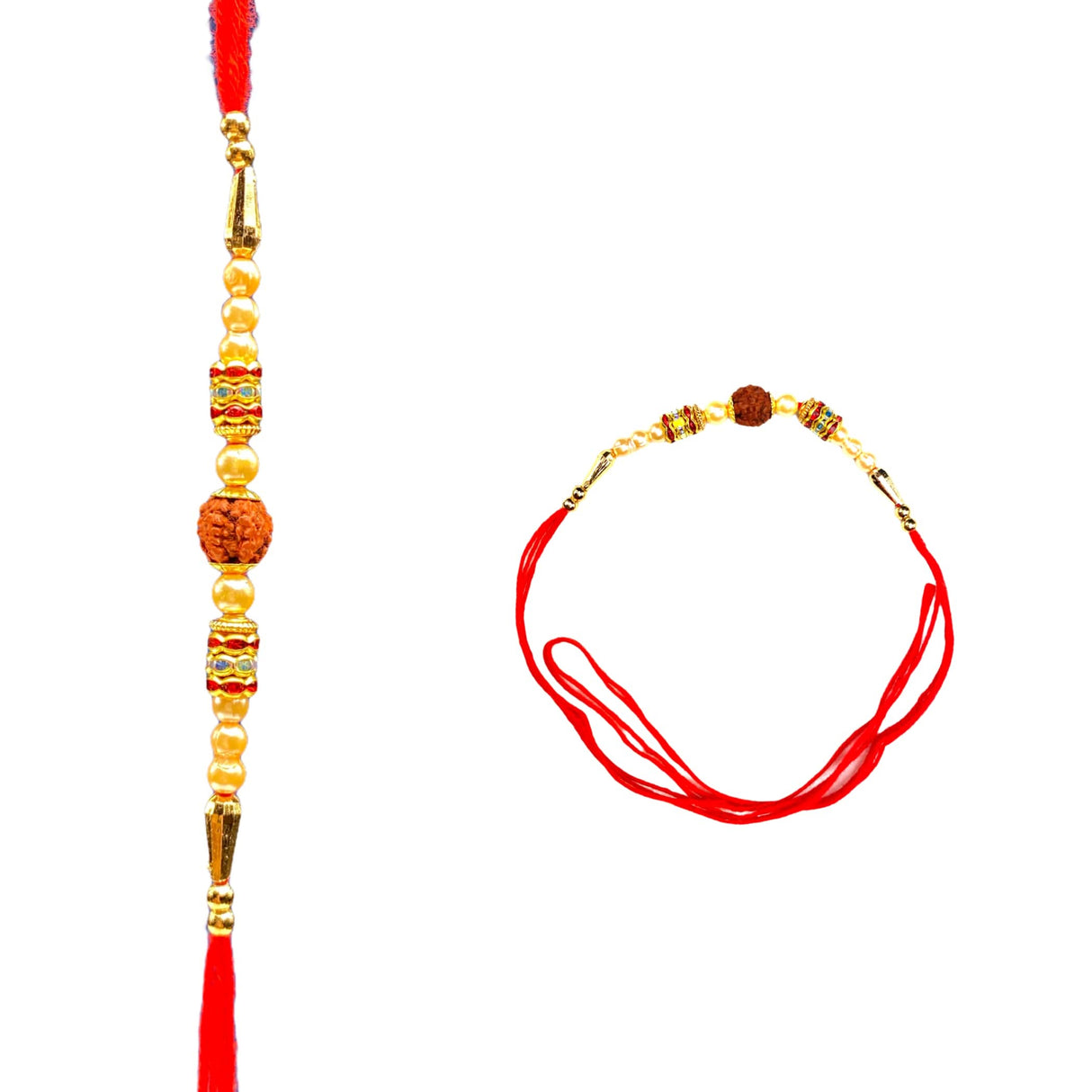 Wholesale 5, 10 Rudraksh Rakhi for Brother, Poojan Thread, Rakhri, Rakhi Bracelet, Raksha Bandhan, Rakshabandhan, Rakhdi, Usa Seller - LoveNspire