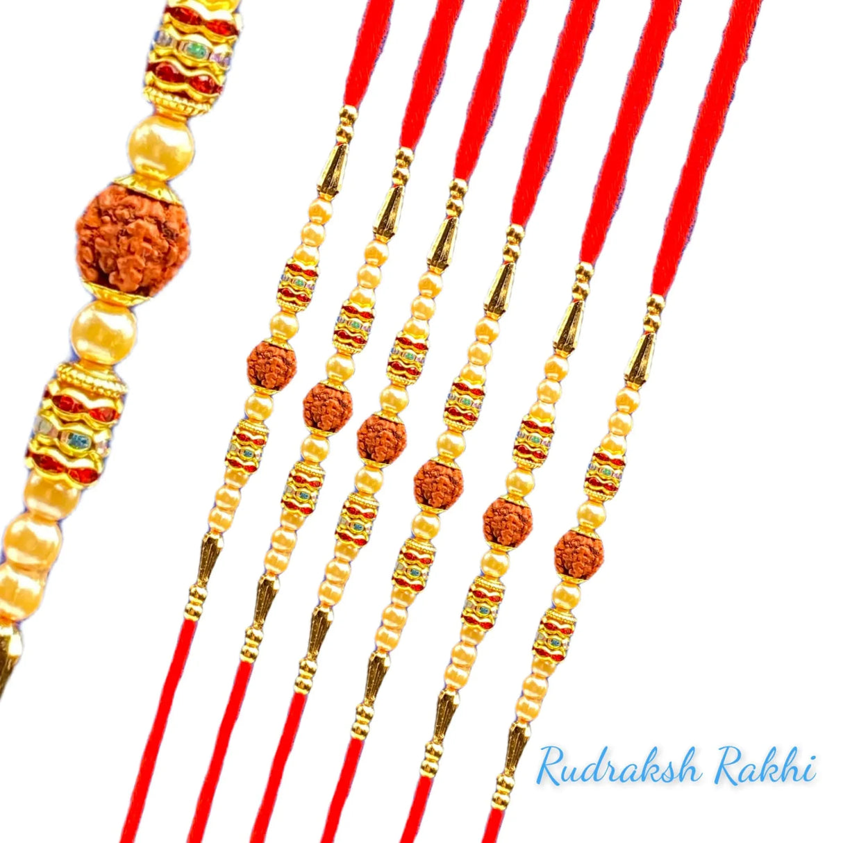 Wholesale 5, 10 Rudraksh Rakhi for Brother, Poojan Thread, Rakhri, Rakhi Bracelet, Raksha Bandhan, Rakshabandhan, Rakhdi, Usa Seller - LoveNspire