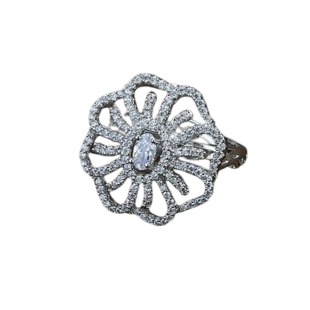 Women’s Stone Rings American Diamond Crystal Ethnic Ring for Indian and Pakistani Wedding Brides Jewelry Valentine’s Day Gifts for Her Party Wear Jewelry for Women Adjustable Ring - LoveNspire