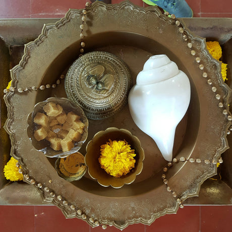 Celebrate Diwali in style with the Pooja Thali Décor from LoveNspire—perfect for festive gifting, weddings, and traditional puja decorations.