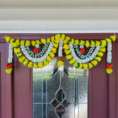 The marigold Toran that is best for decorating homes ta the time of the occasions, festivals, and many more. You can get it from LoveNspire.