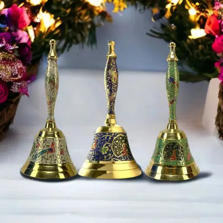 Three beautiful brass bell that you can get from LoveNspire.