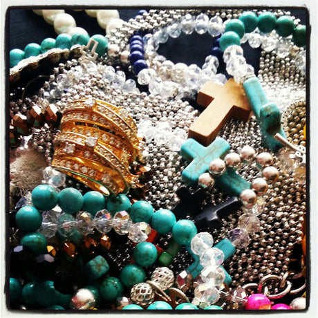 According to popular belief, crystal bead spiritual bracelets harness the unique energies of different gemstones to promote healing, balance, and positive intentions through their vibrational frequencies and symbolic meanings.