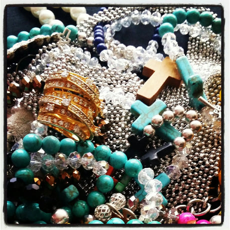 According to popular belief, crystal bead spiritual bracelets harness the unique energies of different gemstones to promote healing, balance, and positive intentions through their vibrational frequencies and symbolic meanings.