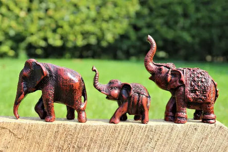 Uniquely designed elegant elephant figurines bring wisdom, strength, and charm to your living space as they are crafted with intricate detail and remain a perfect accent piece for home décor.