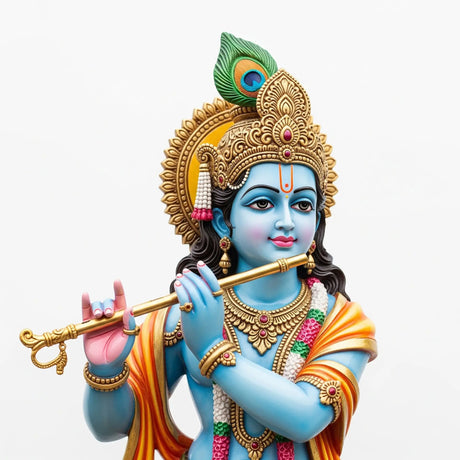 Decorate your home for Janmashtami with vibrant rangolis, peacock feathers, fairy lights, and a beautifully adorned Krishna jhula to create a festive, divine ambiance.