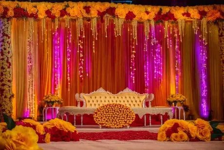 Sangeet ceremoncy decoration stage setup