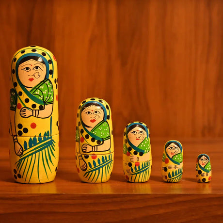 Wooden Nesting dolls set of 5 that you can get from LoveNspire.