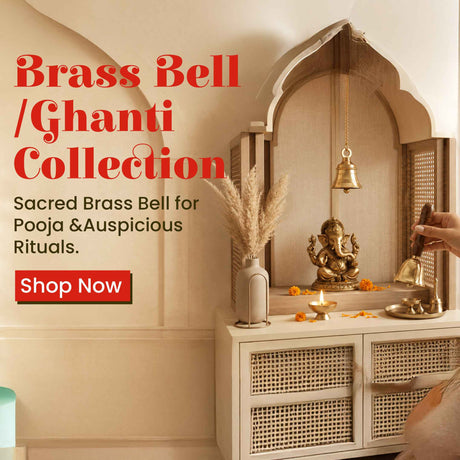 Ethnic Ghanti Brass Indian Bell Collection Brass Bells Pooja Items and Decor – LoveNspire