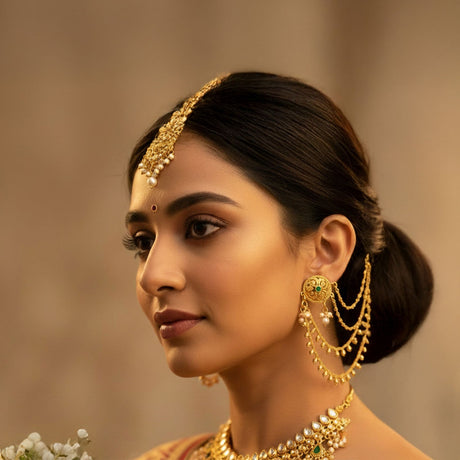 Indian Ear Chain Jewelry Collection Ear Chains and Traditional Jewelry – LoveNspire