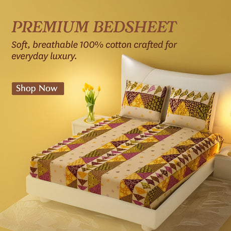 Ethnic Indian Bedsheet set with Pillow