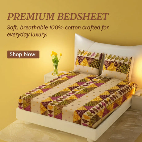 Ethnic Indian Bedsheet set with Pillow