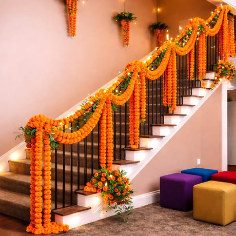 Marigold Garland Collection Marigold Garlands Decor and Festival Accessories – LoveNspire