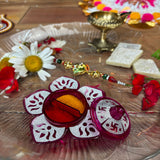 10 pieces decorative haldi kumkum holder with 2 compartment